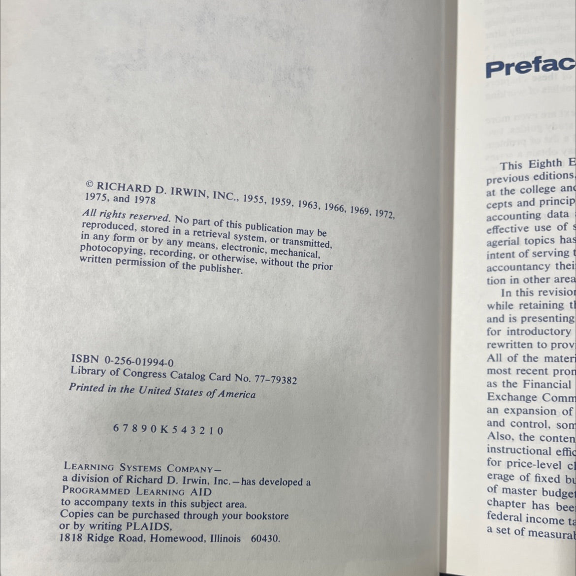 fundamental accounting principles book, by unknown, 1978 Hardcover image 3
