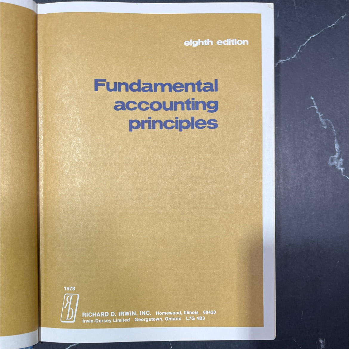fundamental accounting principles book, by unknown, 1978 Hardcover image 2