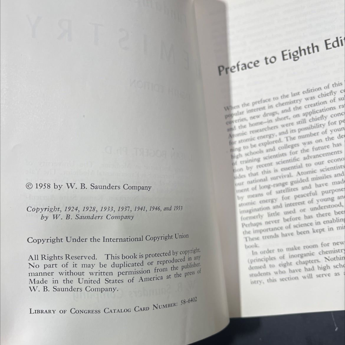 fundamentals of edition chemistry eighth edition book, by l. jean bogert, 1958 Hardcover image 3