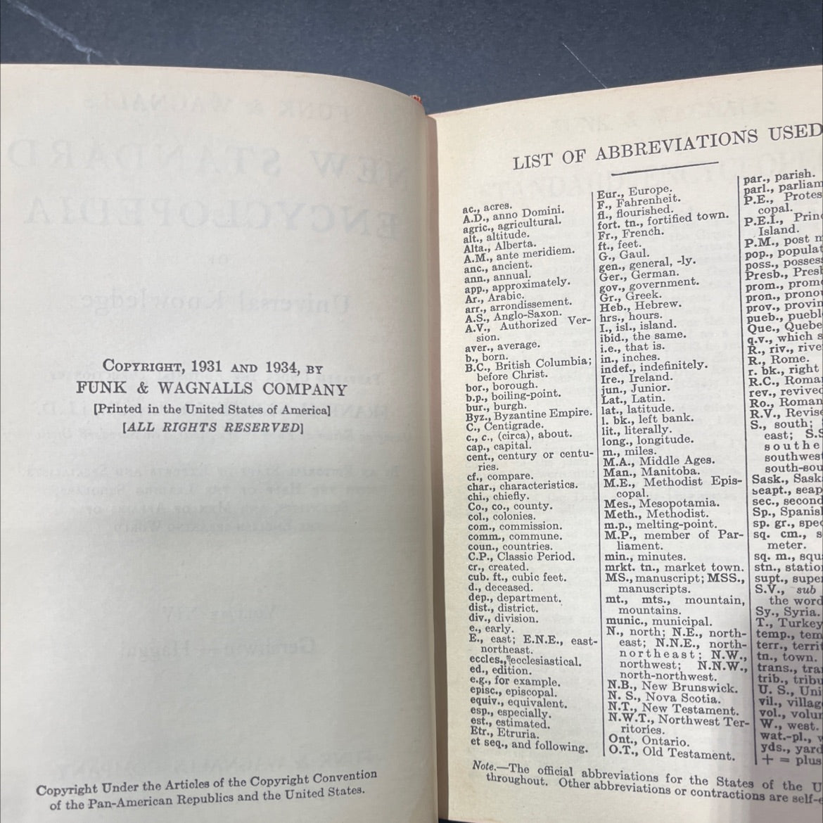 funk & wagnalls new standard encyclopedia of universal knowledge book, by frank h. vizetelly, 1934 Hardcover image 3