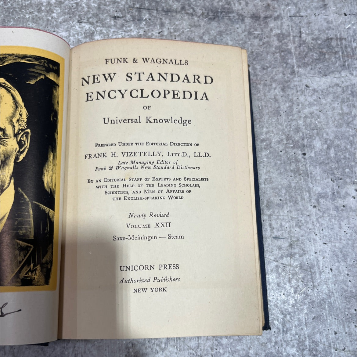 funk & wagnalls new standard encyclopedia of universal knowledge book, by frank h. vizetelly, 1947 Hardcover image 2