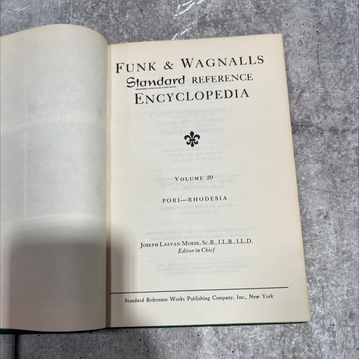funk & wagnalls standard reference encyclopedia book, by joseph laffan morse, 1961 Hardcover image 2