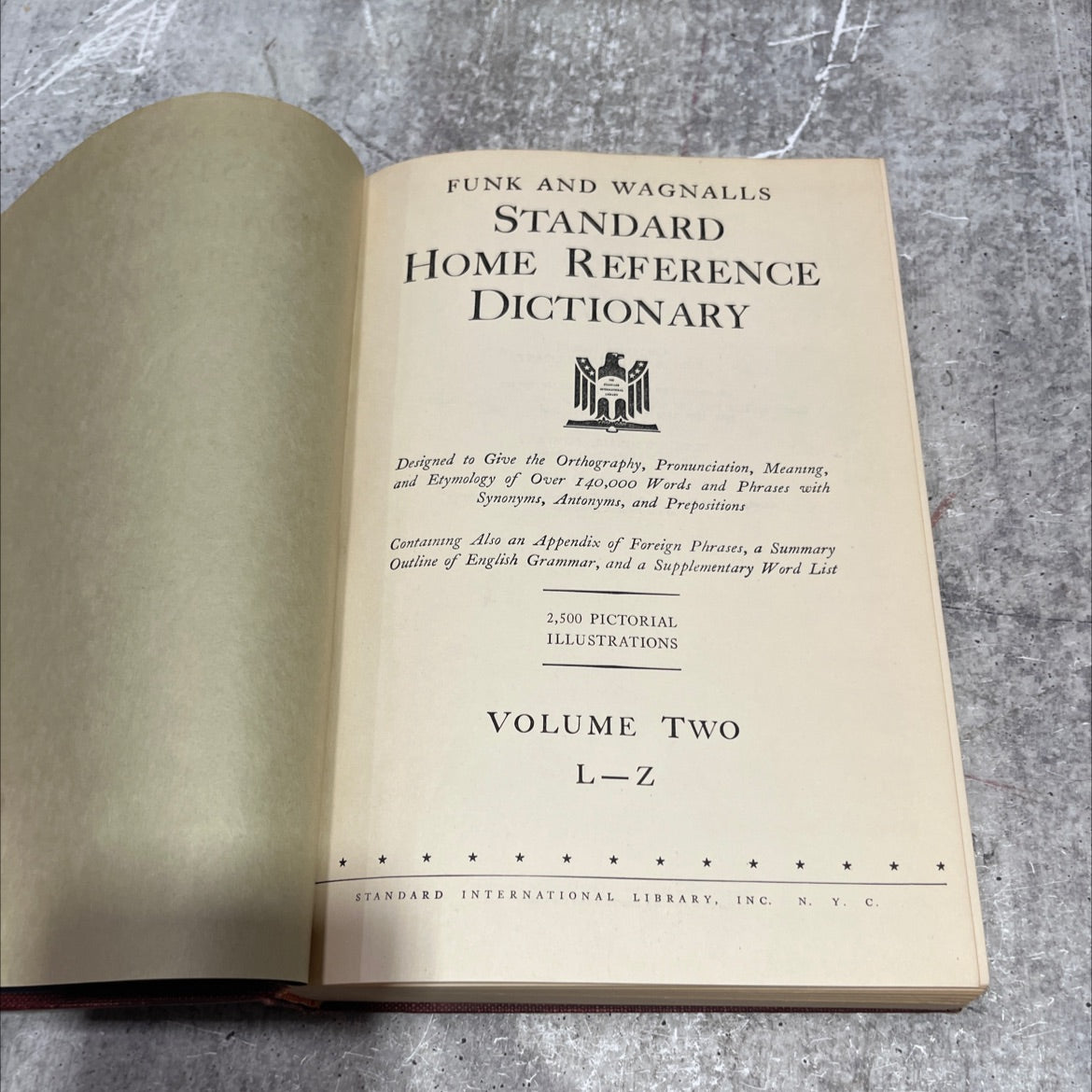 funk and wagnalls standard home reference dictionary book, by funk & wagnalls company, 1954 Hardcover image 2
