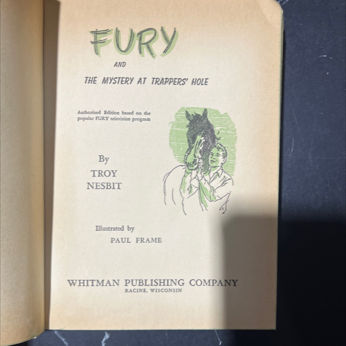 fury and the mystery at trappers' hole book, by troy nesbit, 1959 Hardcover image 2