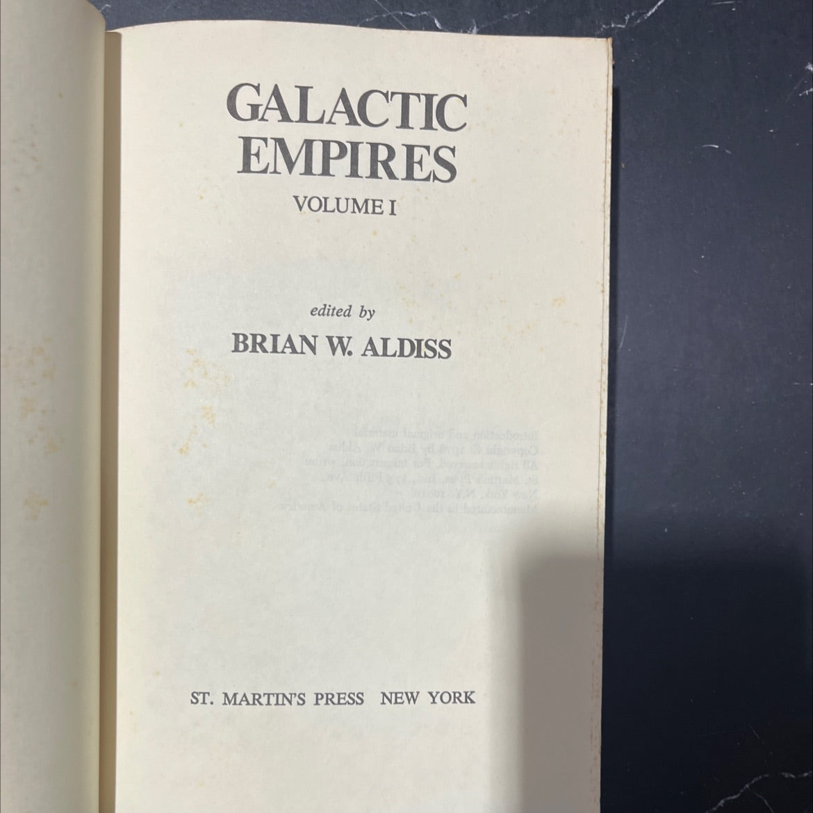 galactic empires volume i book, by brian w. aldiss, 1976 Hardcover image 2