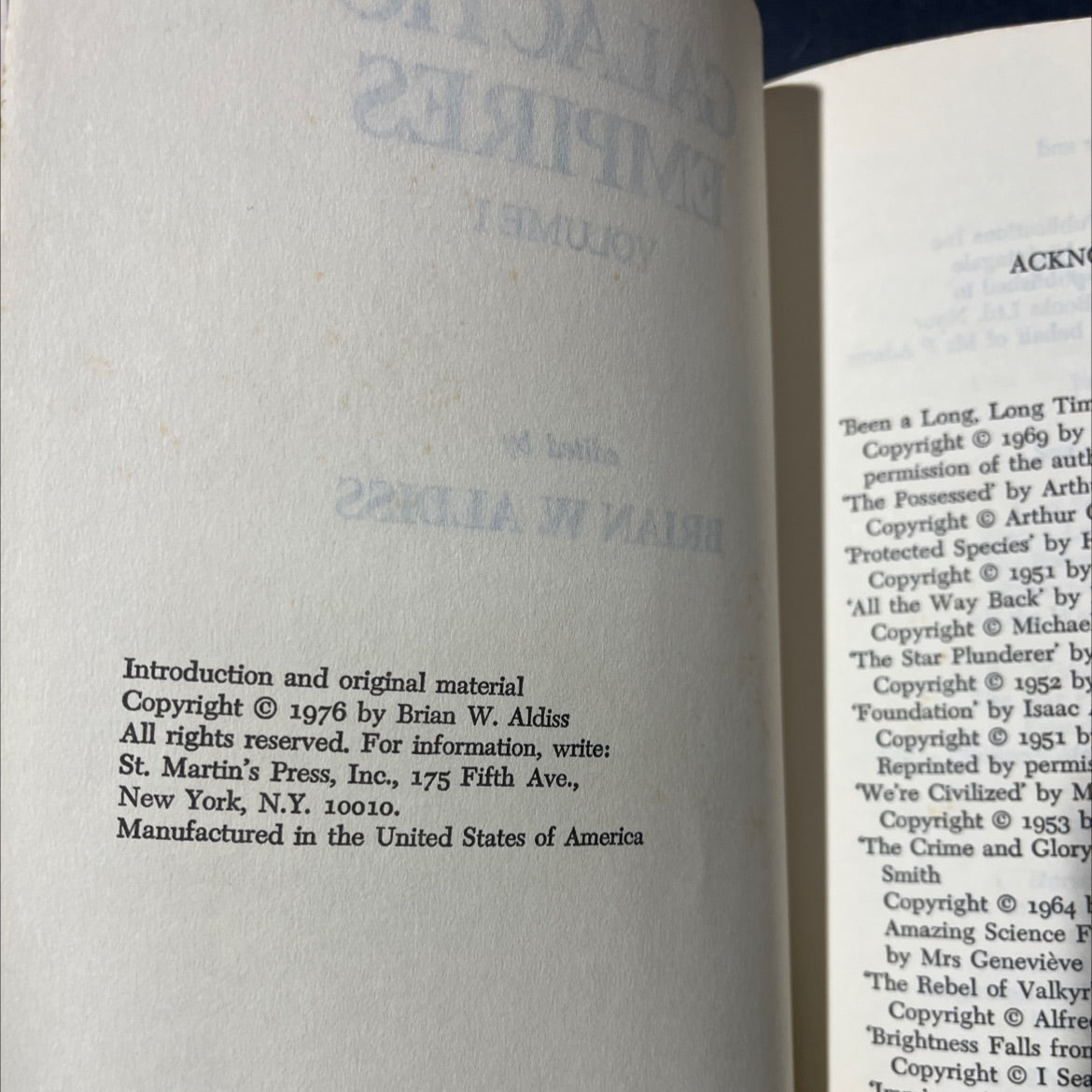 galactic empires volume i book, by brian w. aldiss, 1976 Hardcover image 3