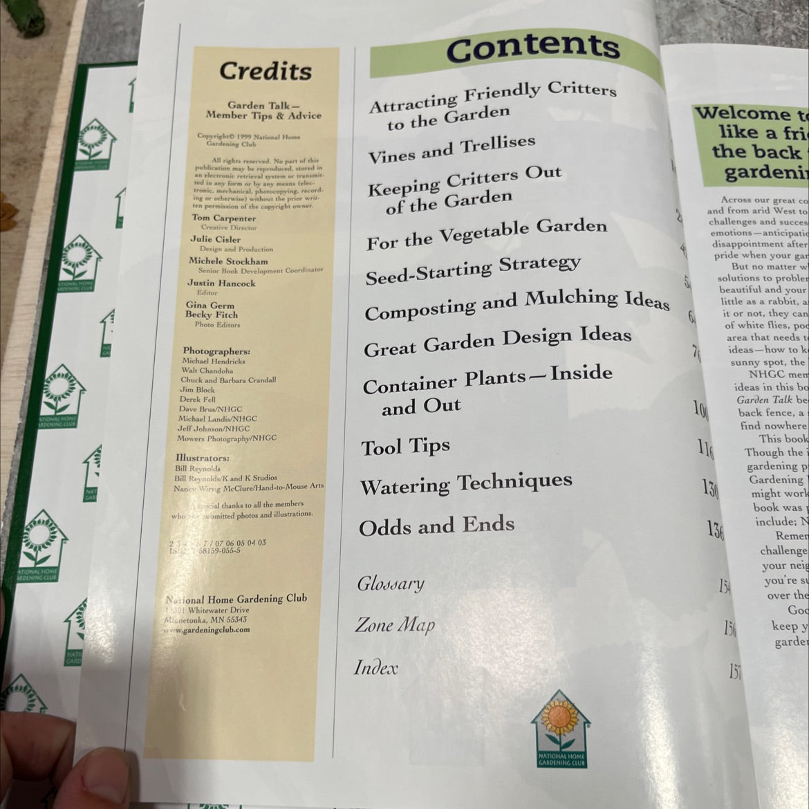 garden talk member tips & advice book, by national home gardening club, 1999 Hardcover image 3