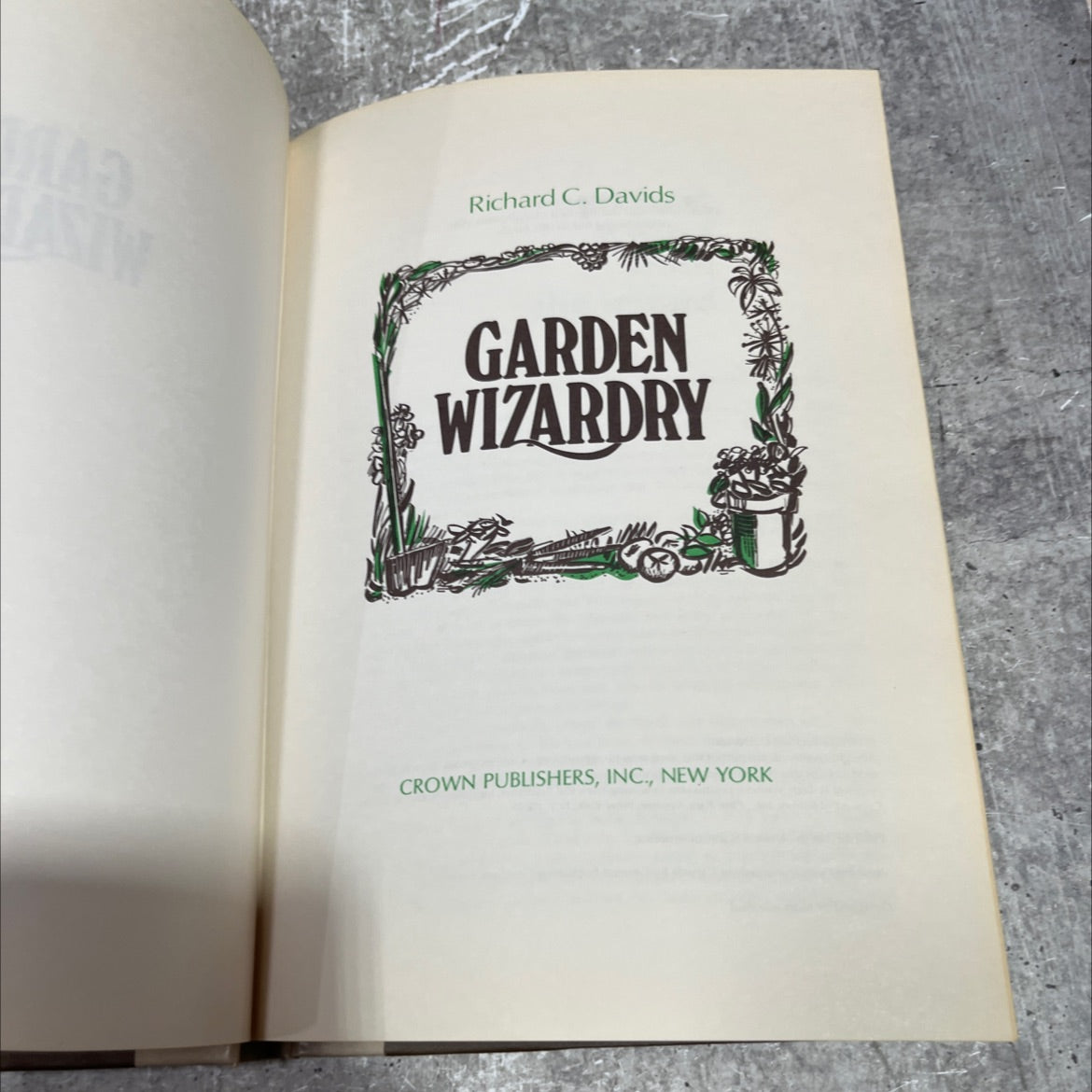 garden wizardry book, by Richard C. Davids, 1976 Hardcover image 2