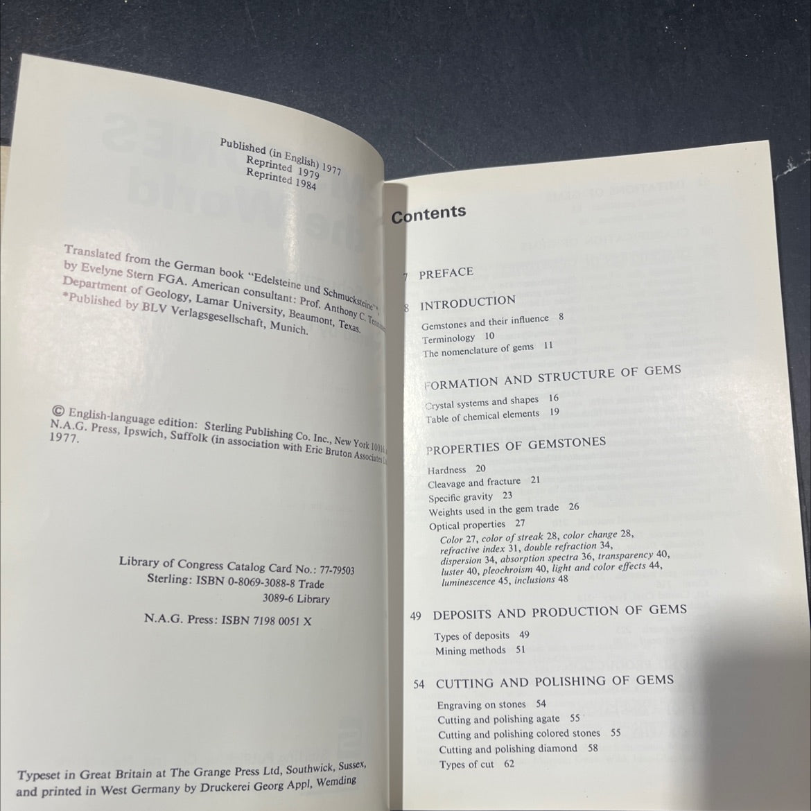 gemstones of the world book, by waxer schumann, 1984 Hardcover image 3