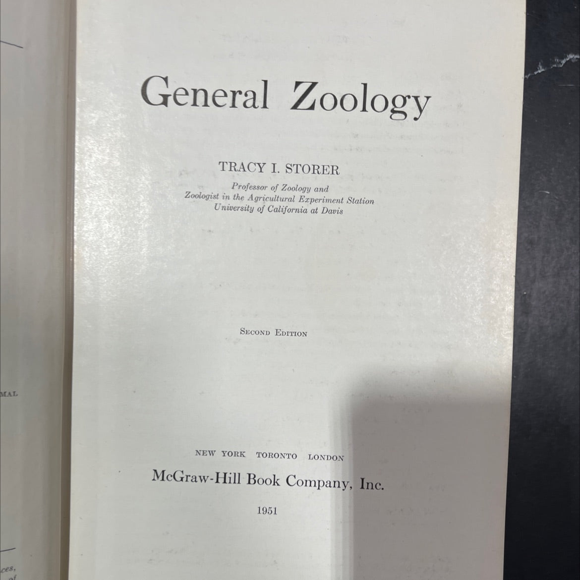 general zoology book, by tracy i. storers, 1951 Hardcover image 2