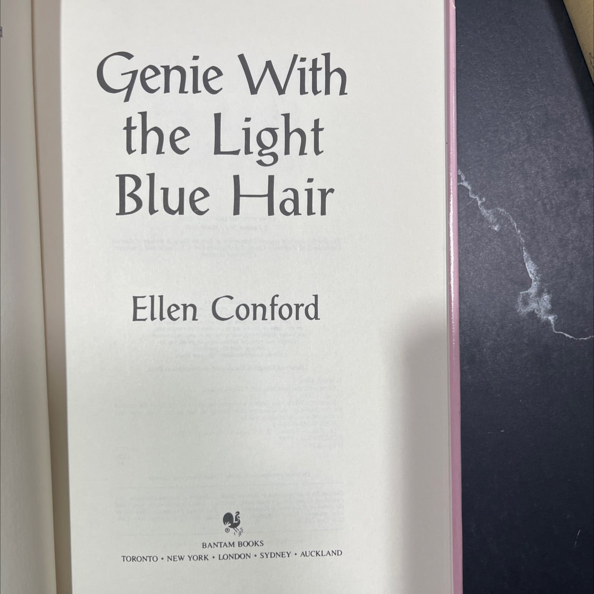 genie with the light blue hair book, by Ellen Conford, 1989 Hardcover image 2
