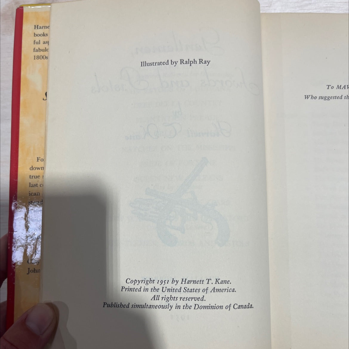 gentlemen, swords and pistols book, by Harnett T. Kane, 1951 Hardcover image 3