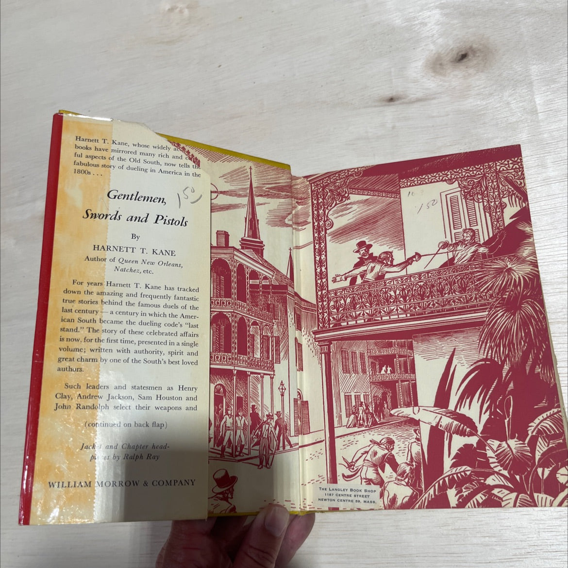 gentlemen, swords and pistols book, by Harnett T. Kane, 1951 Hardcover image 4