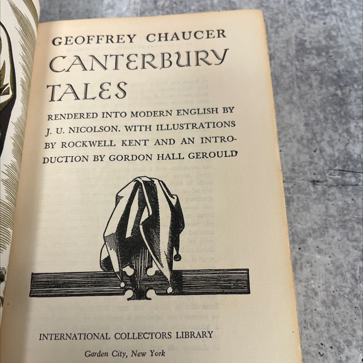 geoffrey chaucer canterbury tales rendered into modern english book, by j. u. nicolson, 1934 Hardcover image 2