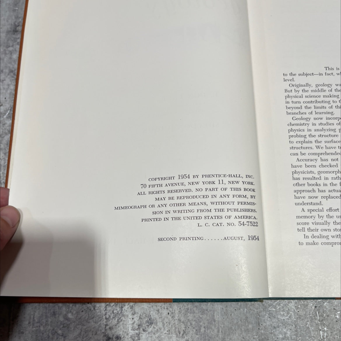 geology book, by L. Don Leet, Sheldon Judson, 1954 Hardcover image 3