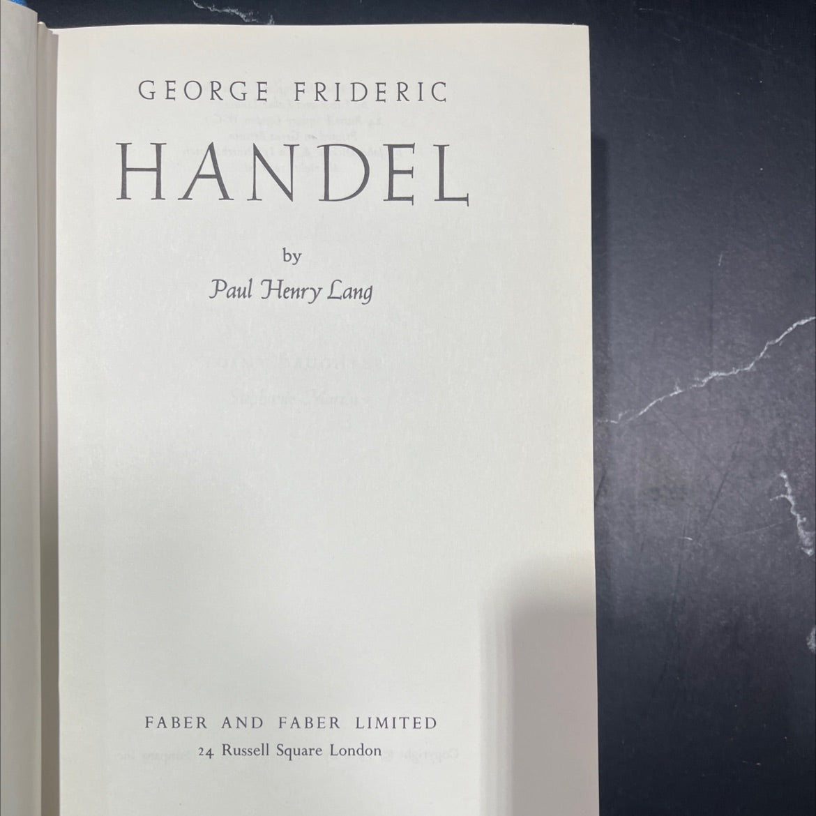 george frideric handel book, by Paul Henry Lang, 1966 Hardcover image 2