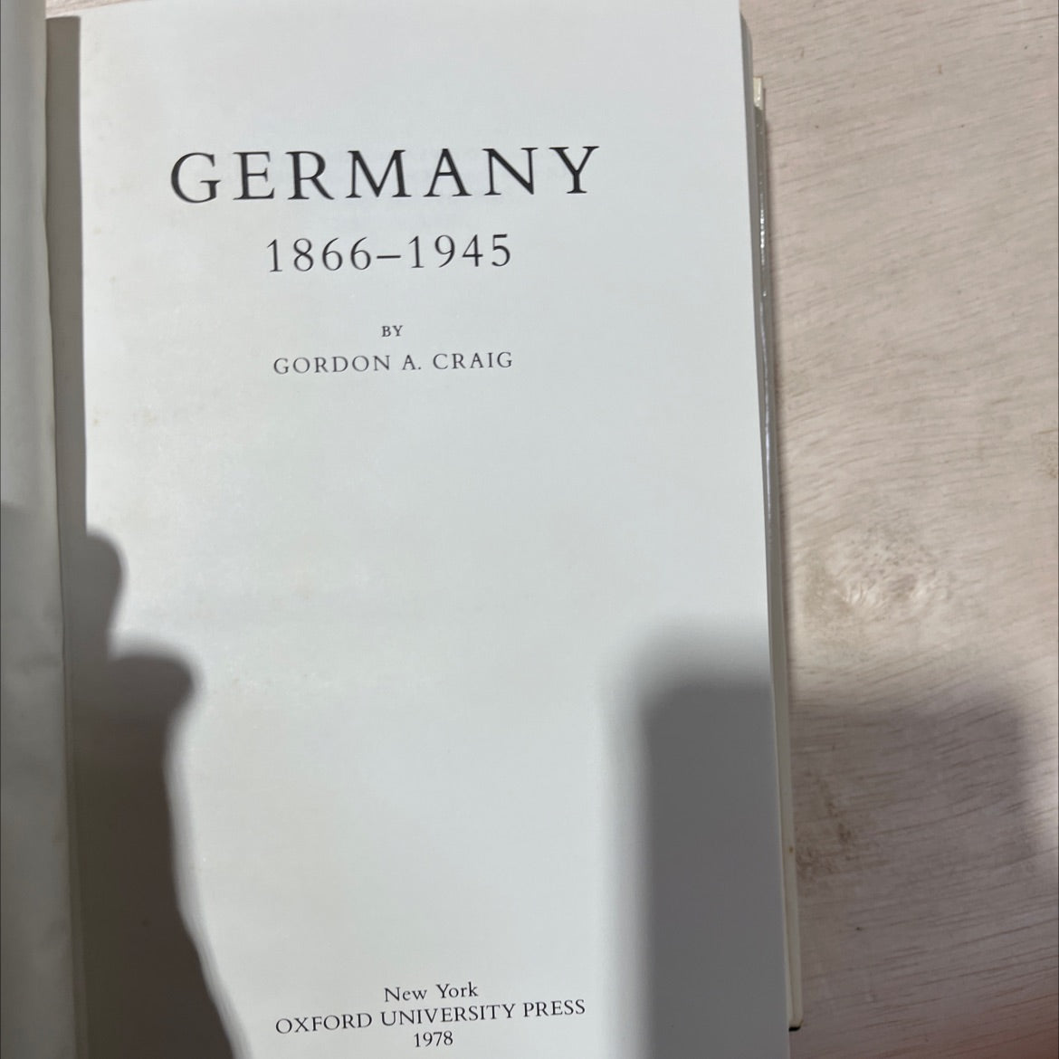 germany 1866-1945 book, by gordon a. craig, 1978 Hardcover, Vintage image 2