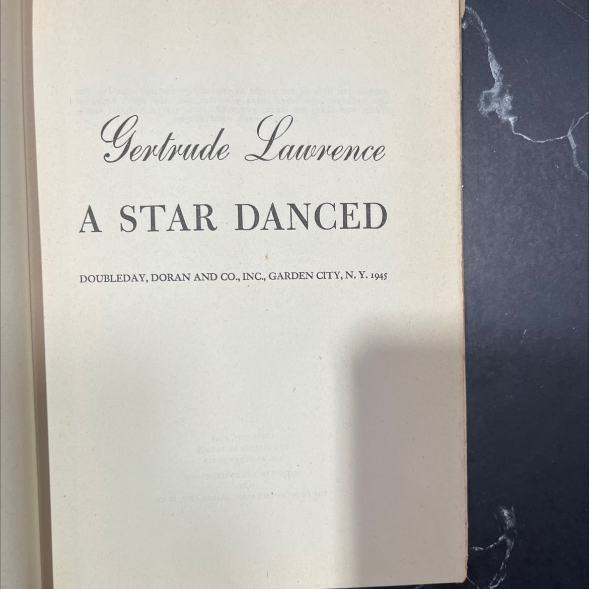 gertrude lawrence a star danced book, by gertrude lawrence, 1945 Hardcover image 2