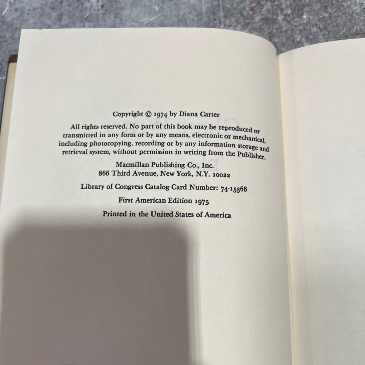 ghost writer book, by diana carter, 1975 Hardcover image 3