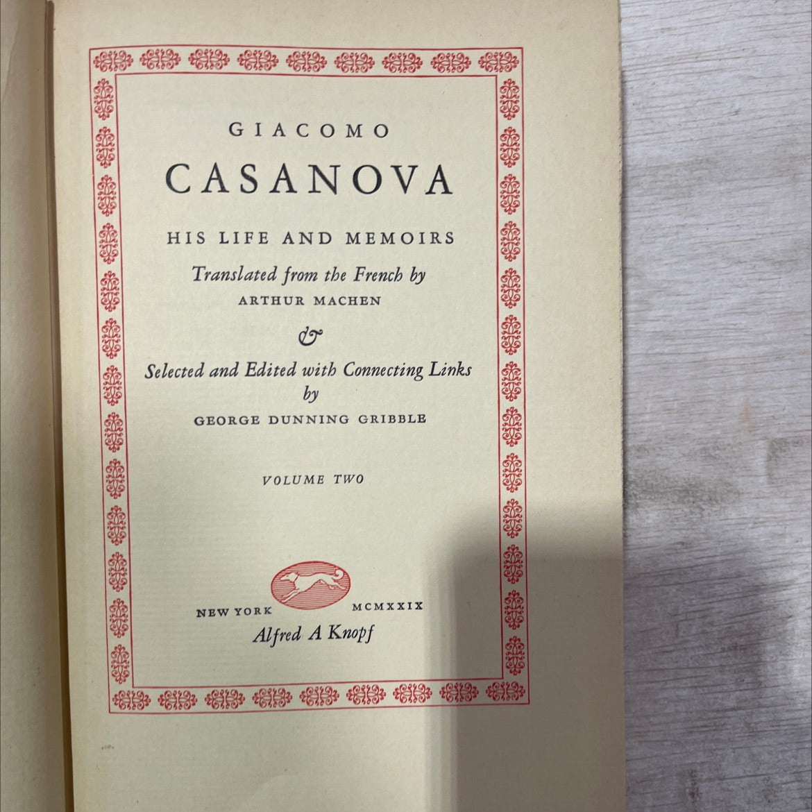 giacomo casanova his life and memoirs book, by giacomo casanova, 1929 Hardcover, Antique image 2