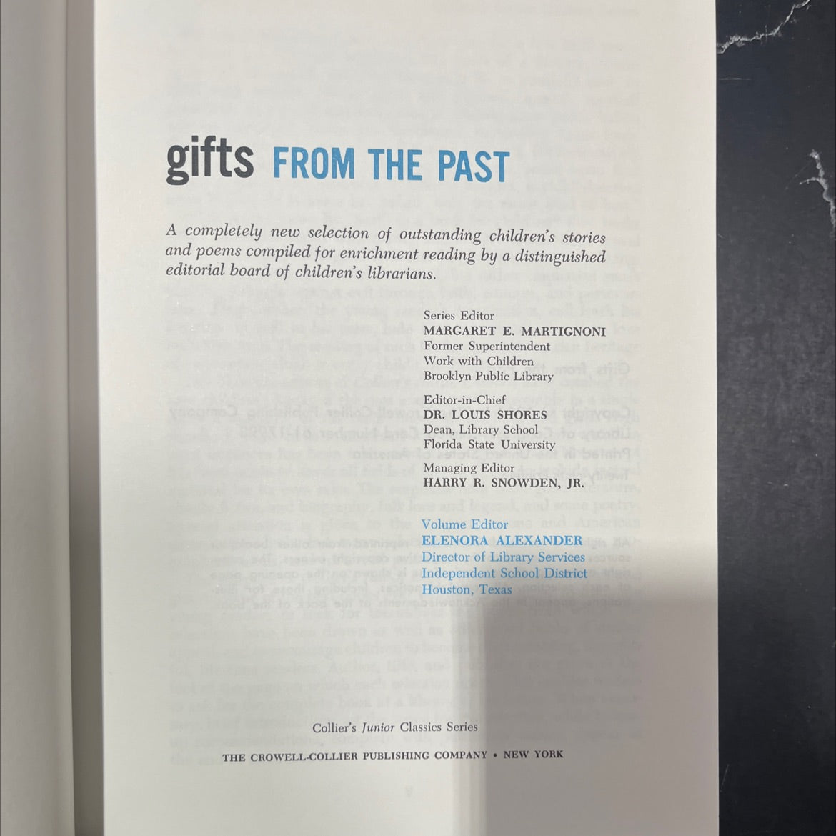 gifts from the past book, by unknown, 1962 Hardcover image 2