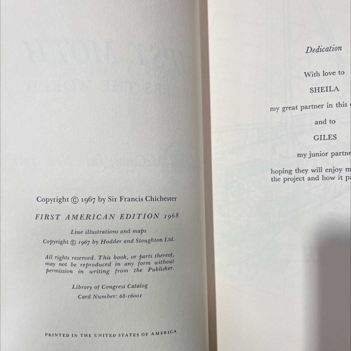 gipsy moth circles the world book, by Sir Francis Chichester, 1968 Hardcover image 3