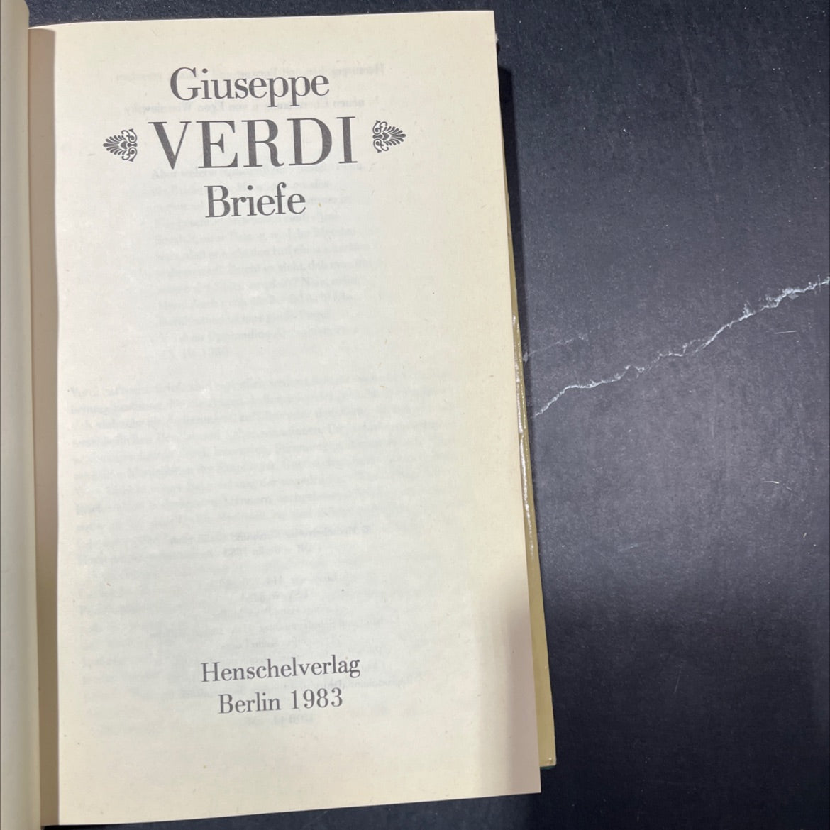 giuseppe verdi: letters book, by werner otto, 1983 Hardcover image 2