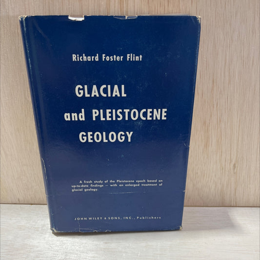 glacial and pleistocene geology book, by richard foster flint, 1957 Hardcover, Vintage image 1
