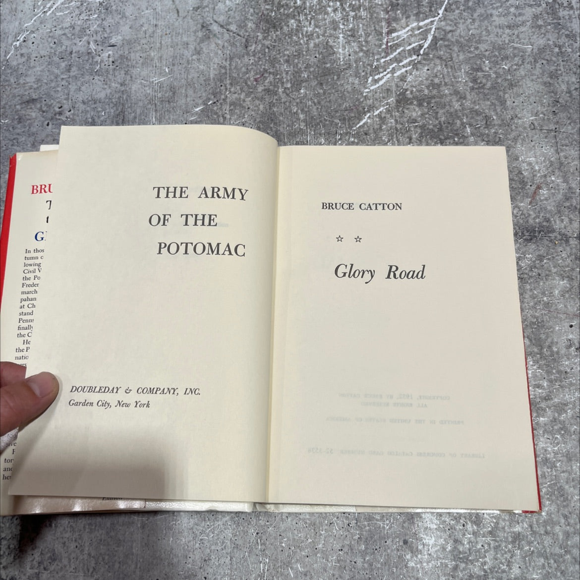 glory road book, by bruce catton, 1952 Hardcover image 2