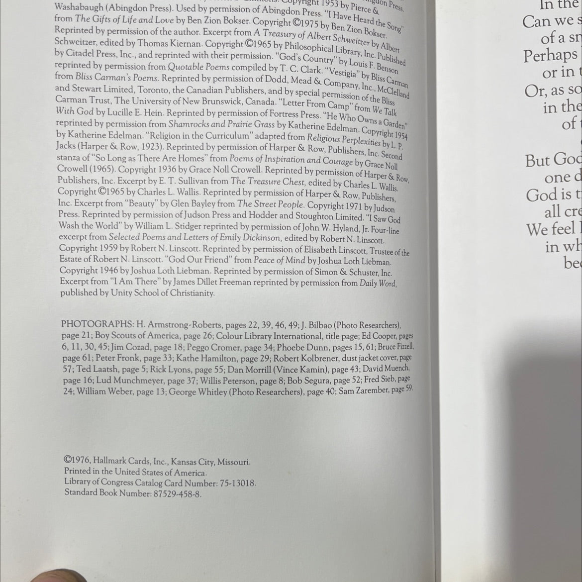 god is everywhere inspiring writings that reveal his nearness and love book, by Harold Whaley, 1975 Hardcover image 3