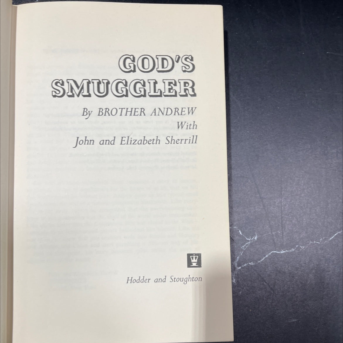 god's smuggler book, by brother andrew, 1970 Hardcover image 2