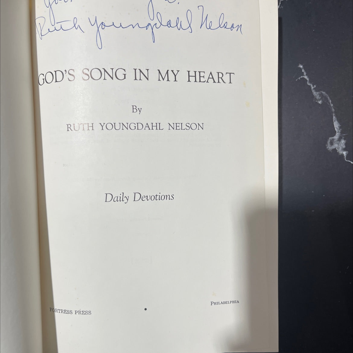 god's song in my heart book, by ruth youngdahl nelson, 1970 Hardcover image 2