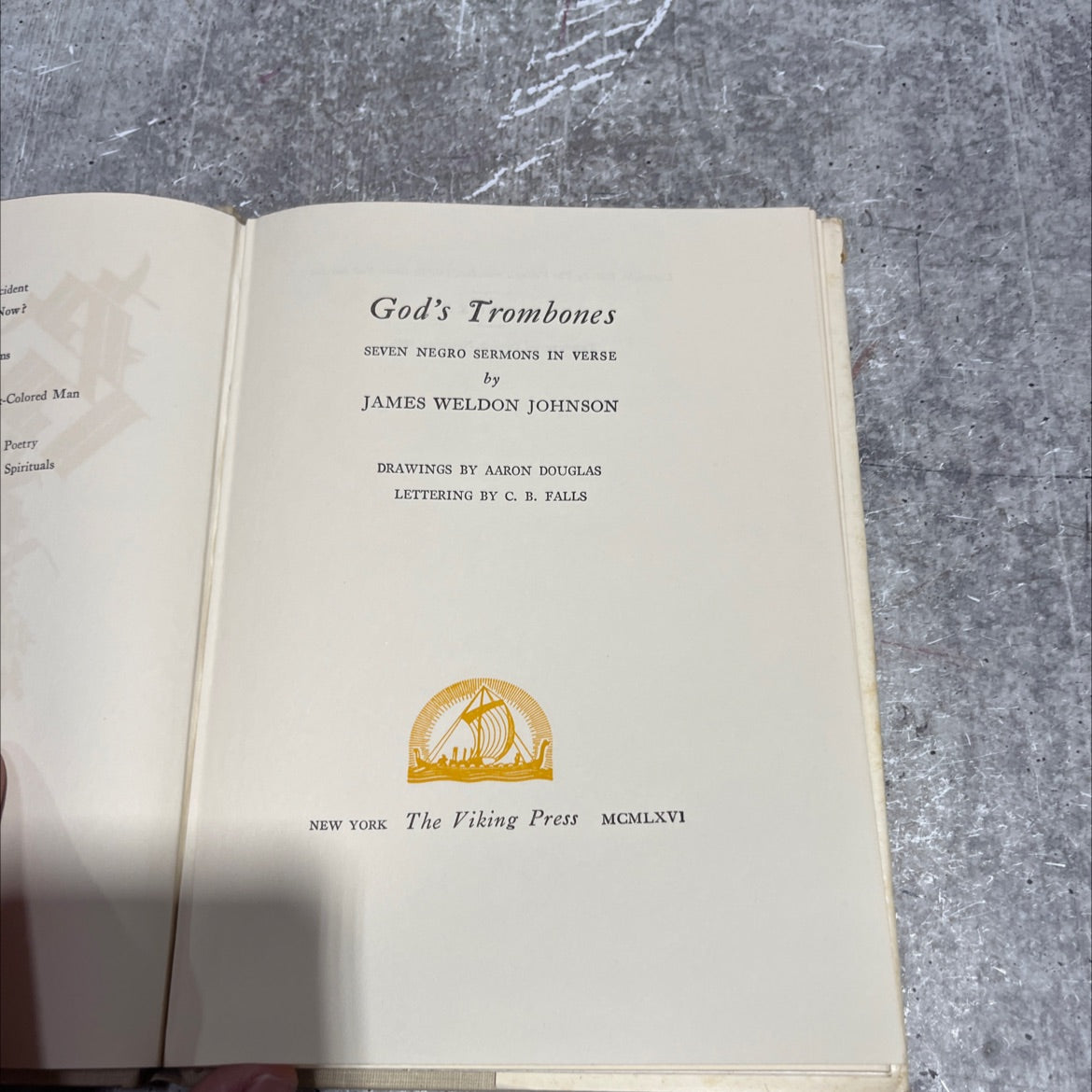 god's trombones seven negro sermons in verse book, by james weldon johnson, 1966 Hardcover image 2