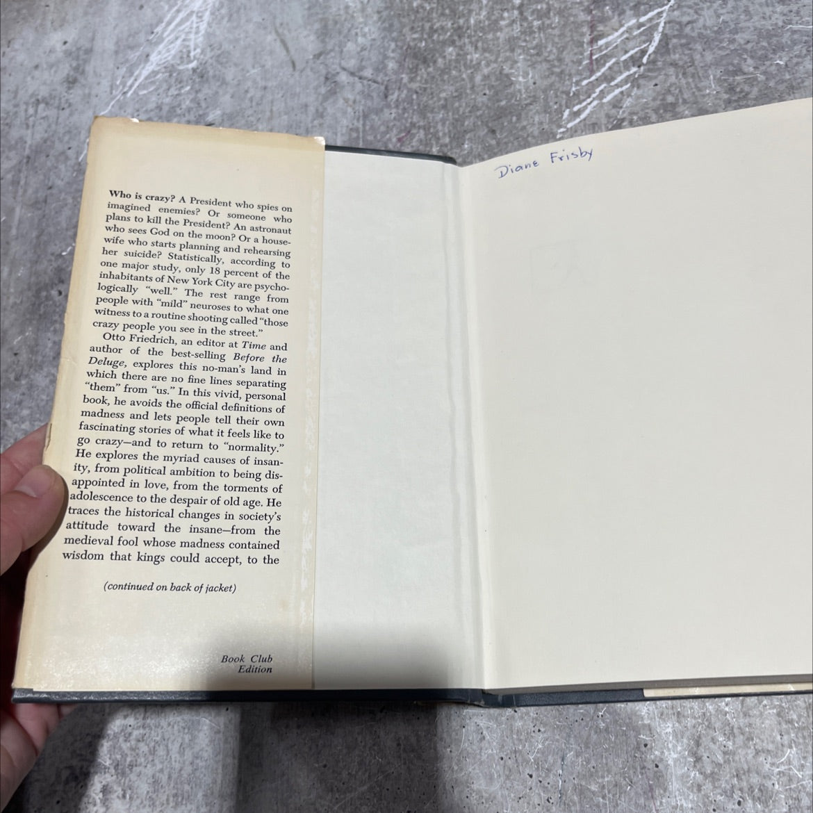 going crazy an inquiry into madness in our time book, by otto friedrich, 1976 Hardcover image 4