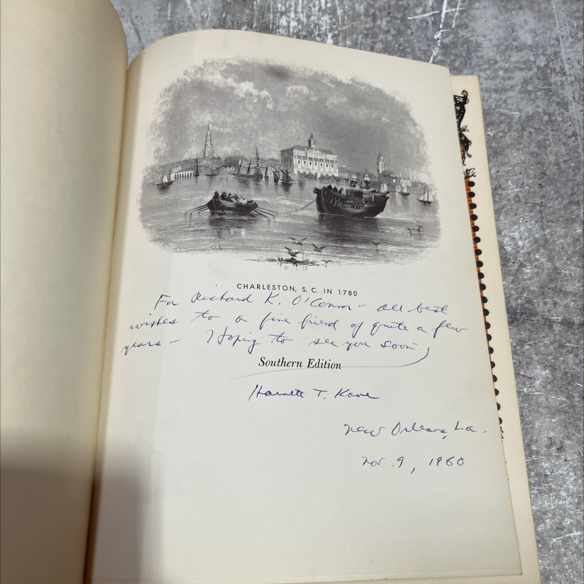 SIGNED gone are the days an illustrated history of the old south book, by harnett t. kane, 1960 Hardcover, First Edition image 4