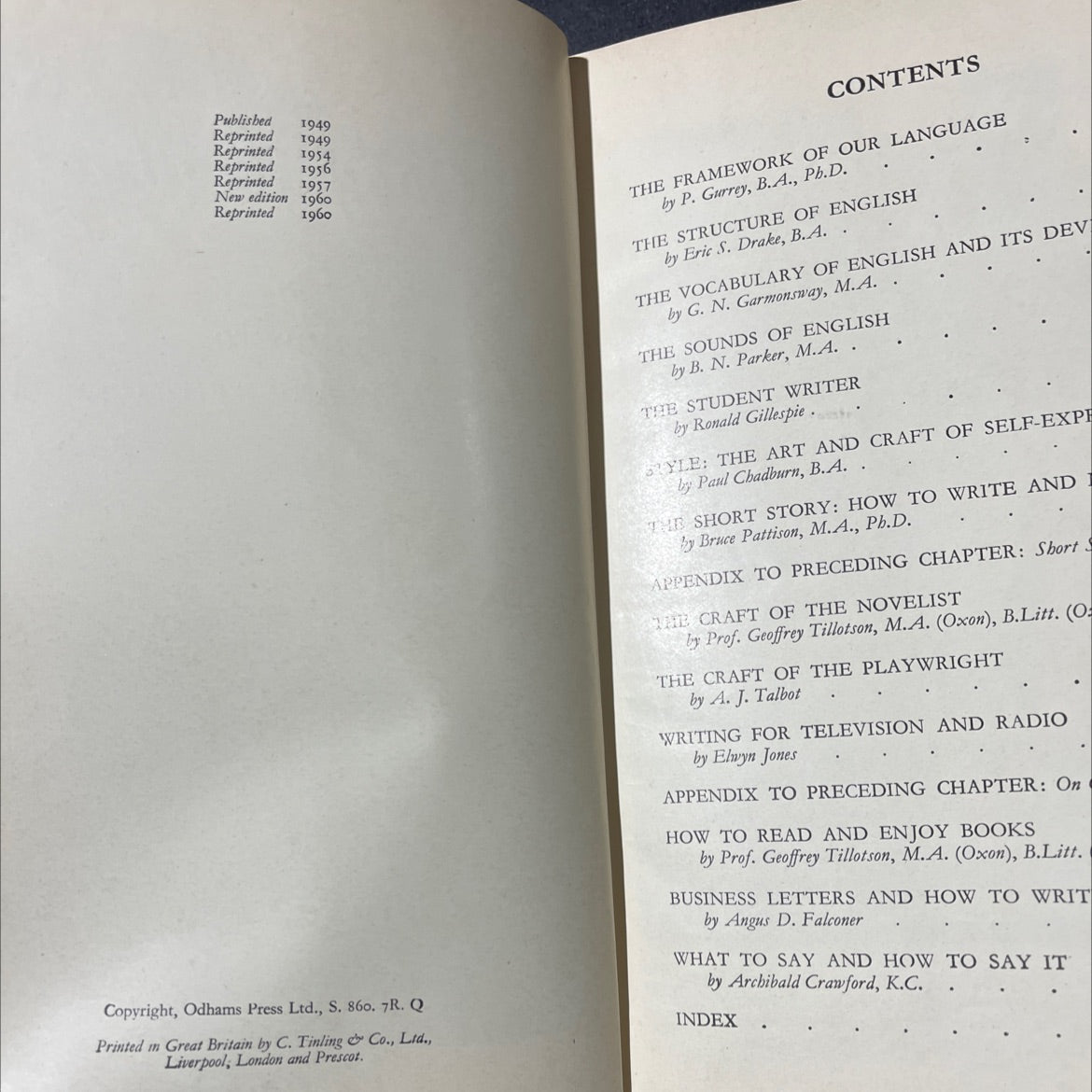 good english how to speak and write it book, by not stated, 1960 Hardcover image 3