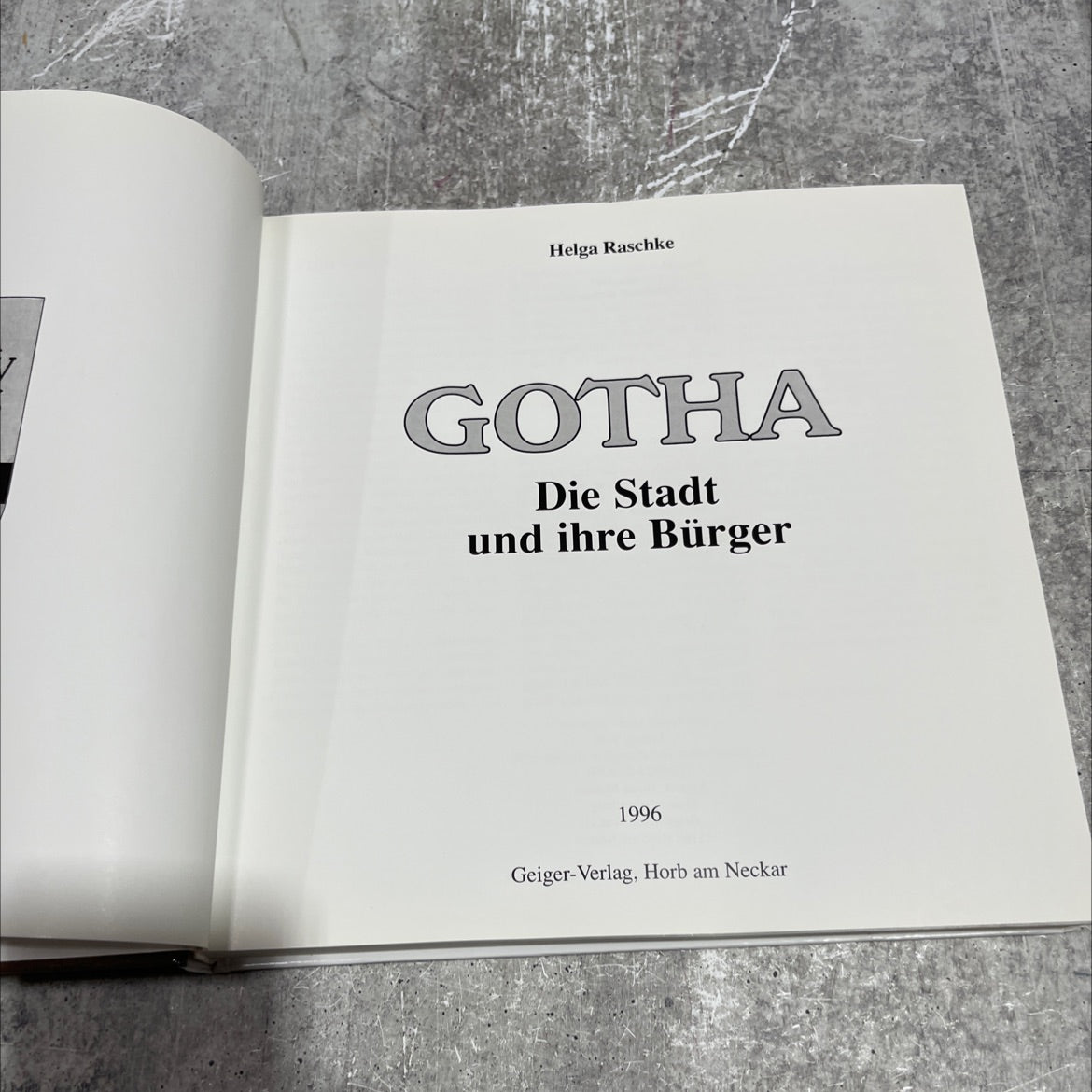 gotha the city and its citizens book, by Helga Raschke, 1996 Hardcover image 2