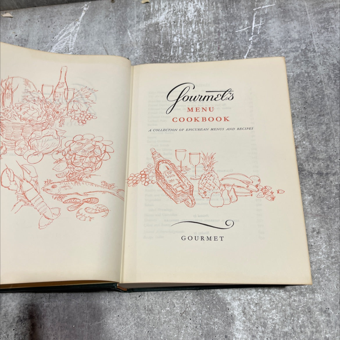 gourmet menu cookbook a collection of epicurean menus and recipes book, by gourmet, inc., 1963 Hardcover image 2