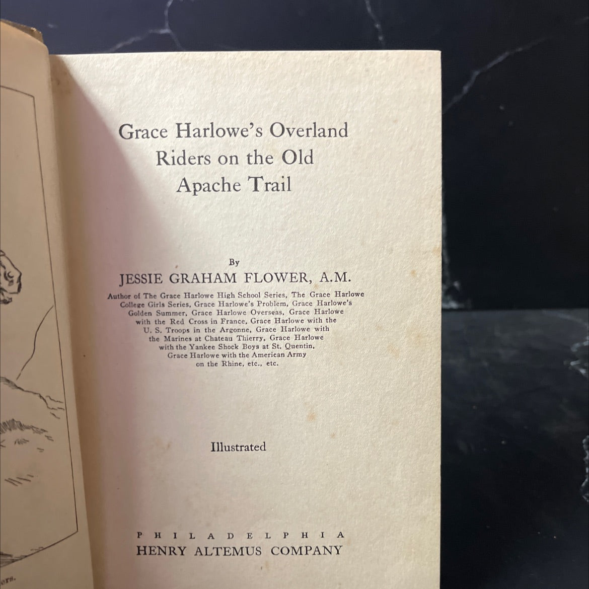 grace harlowe's overland riders on the old apache trail book, by jessie graham flower, 1921 Hardcover image 2