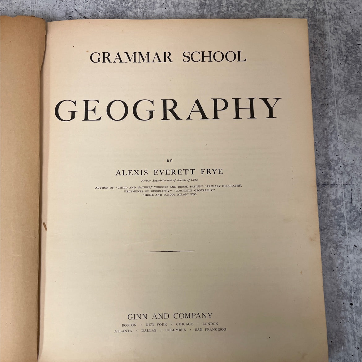 grammar school geography book, by alexis everett frye, 1920 Hardcover, Vintage, Heavily Used image 2