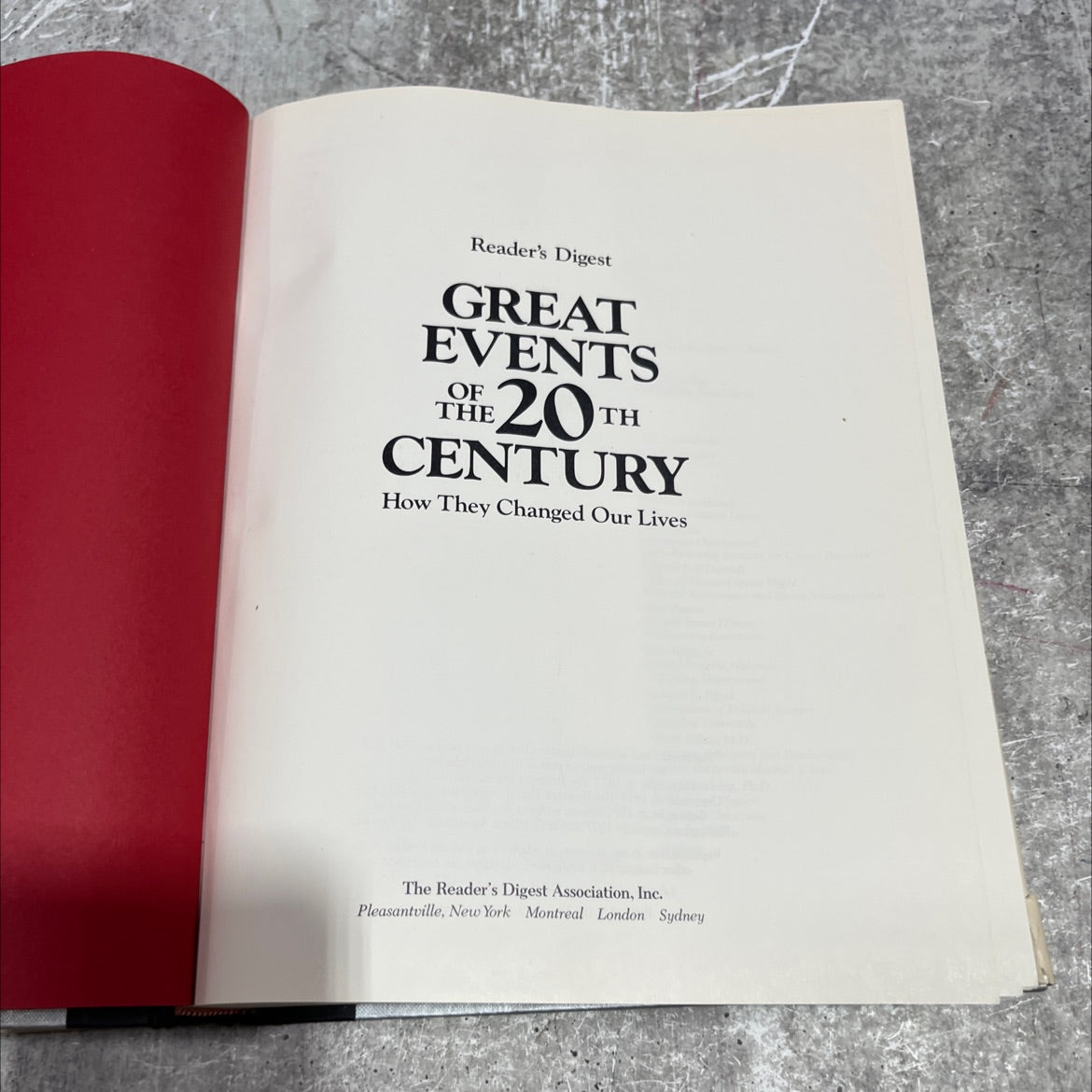 great events of the 20th century how they changed our lives book, by unknown, 1977 Hardcover image 2
