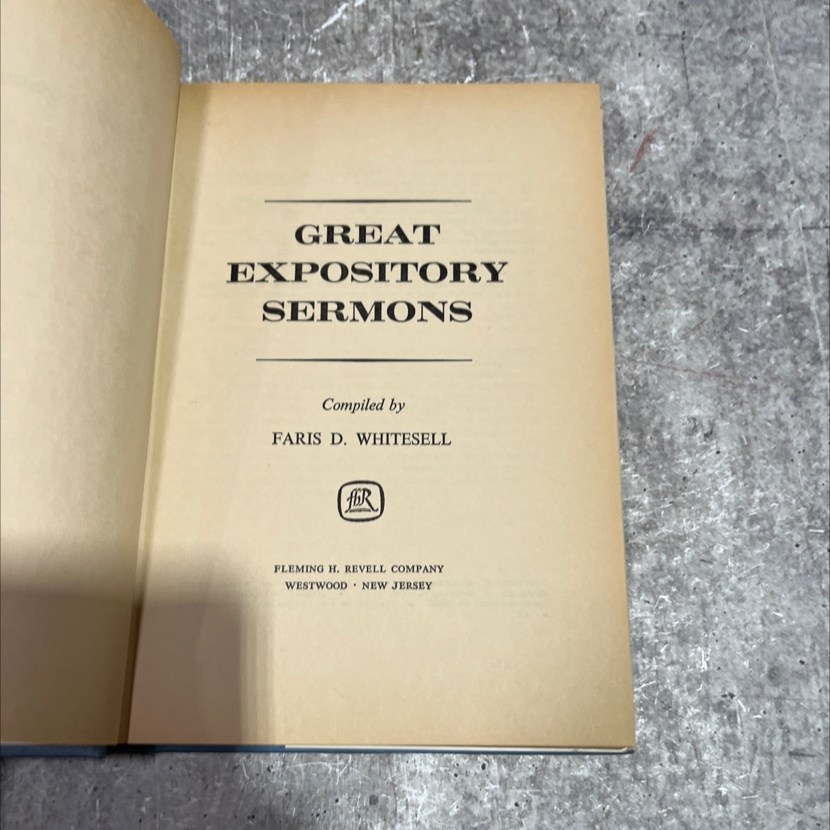 great expository sermons book, by faris d. whitesell, 1964 Hardcover image 2
