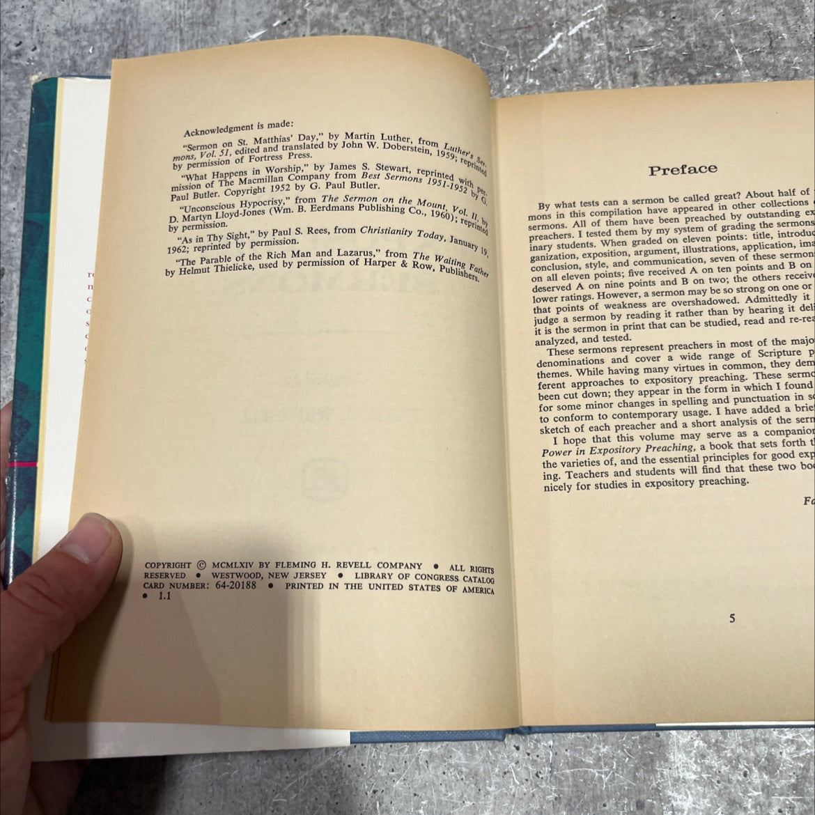 great expository sermons book, by faris d. whitesell, 1964 Hardcover image 3