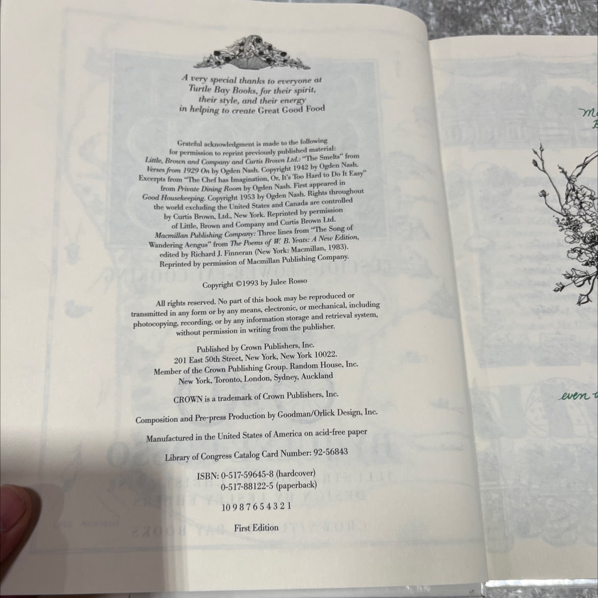 great good food book, by julee rosso, 1993 Hardcover image 3