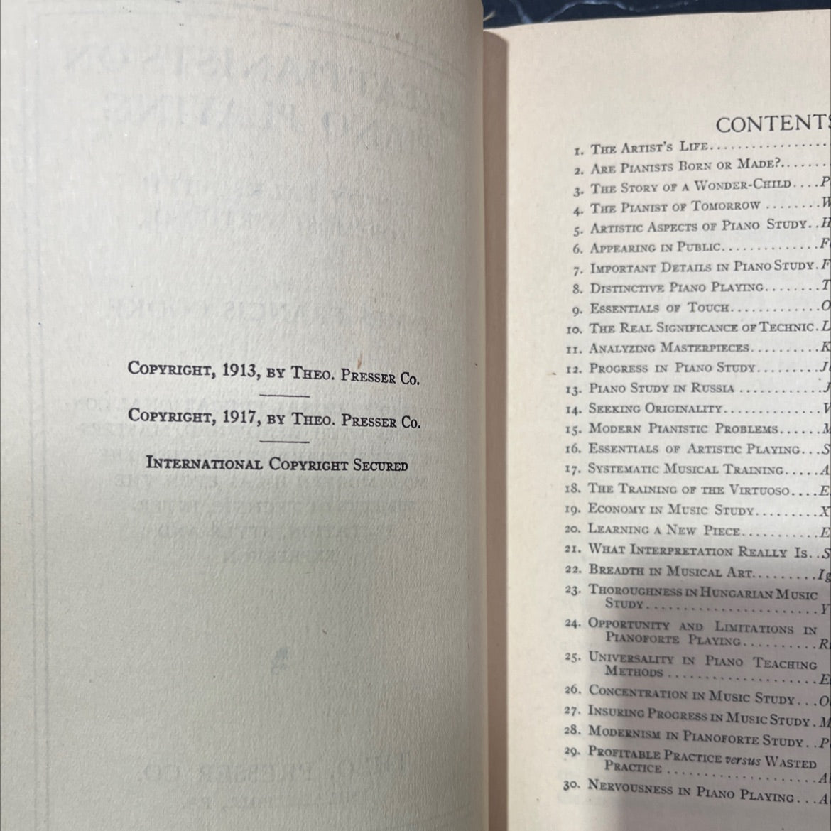 great pianists on piano playing study talks with foremost virtuosos book, by james francis cooke, 1917 Hardcover image 3