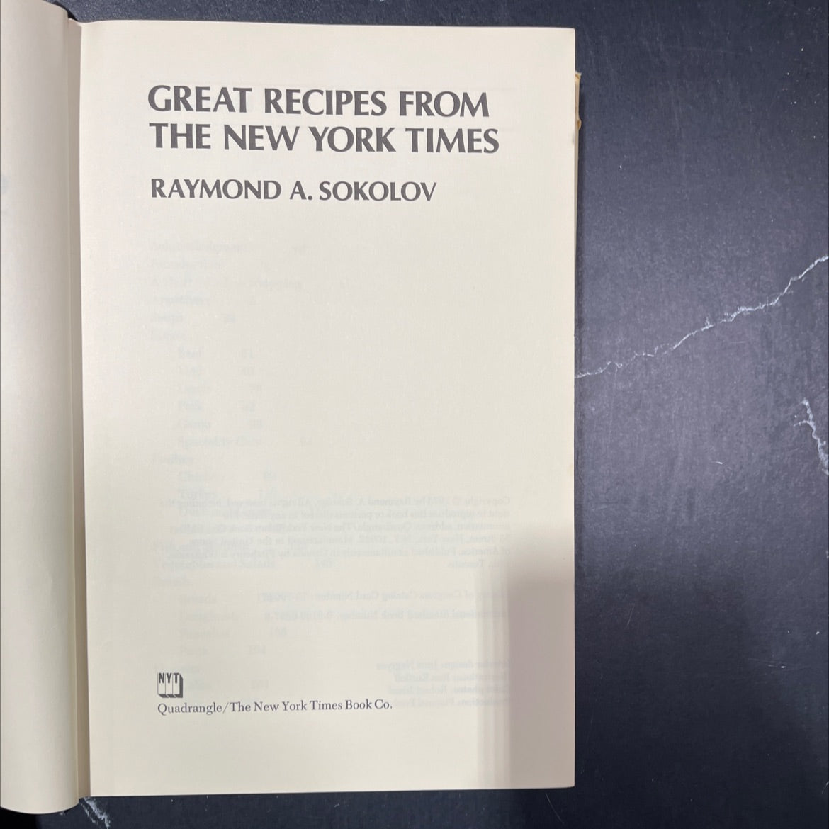great recipes from the new york times book, by raymond a. sokolov, 1973 Hardcover image 2
