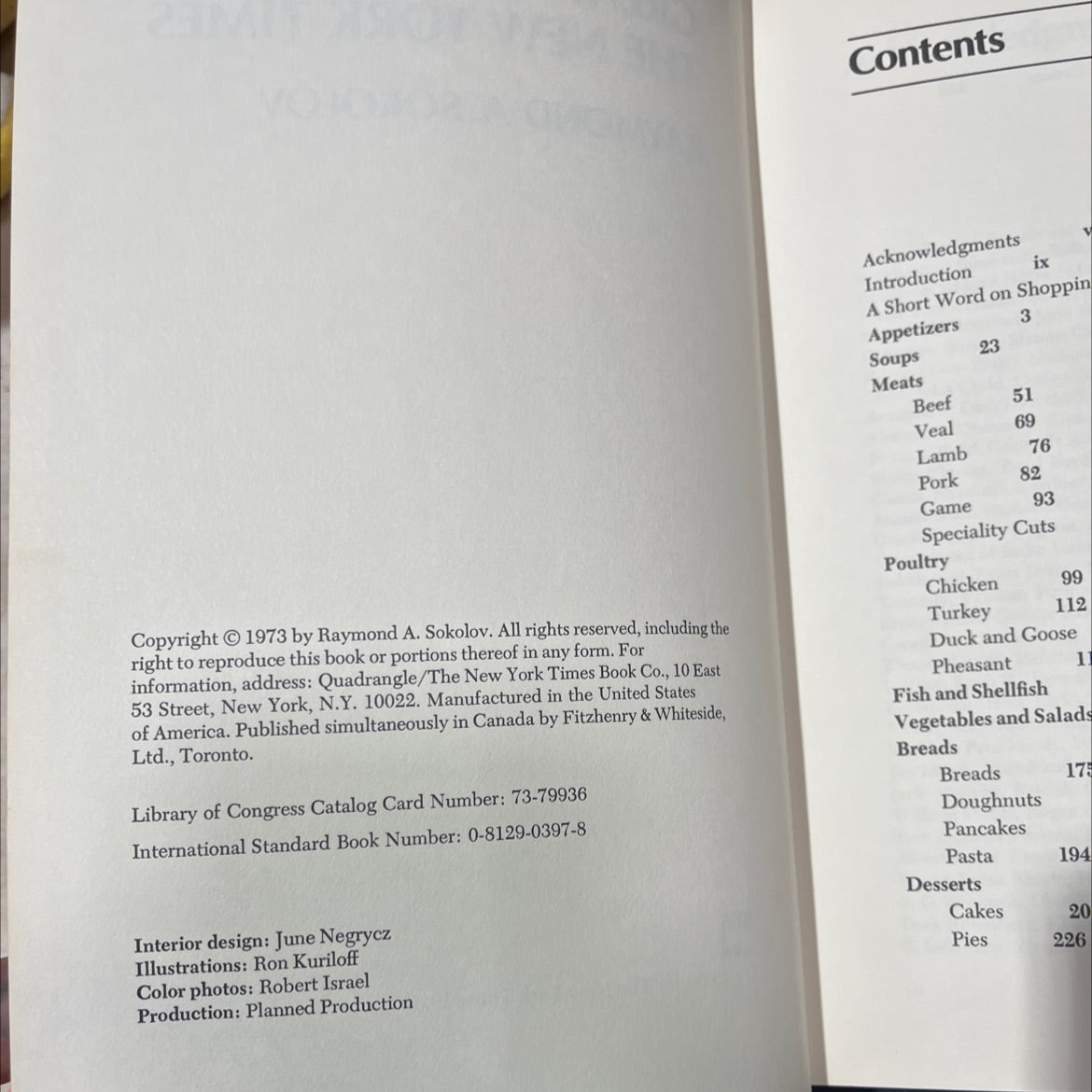 great recipes from the new york times book, by raymond a. sokolov, 1973 Hardcover image 3