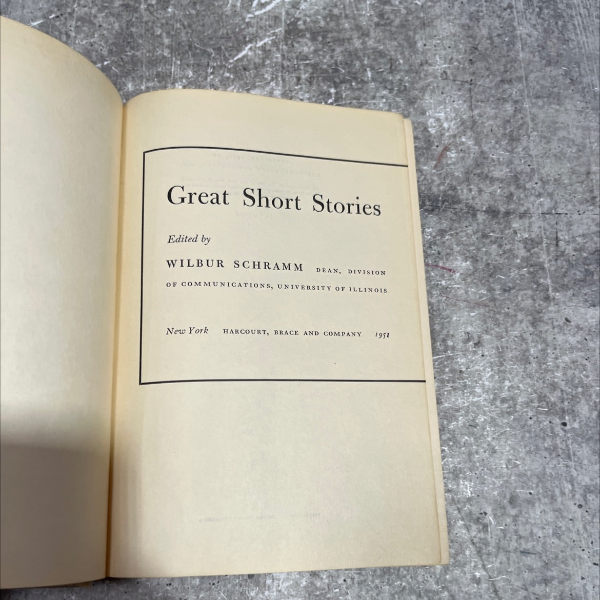 great short stories book, by wilbur schramm, 1951 Hardcover image 2