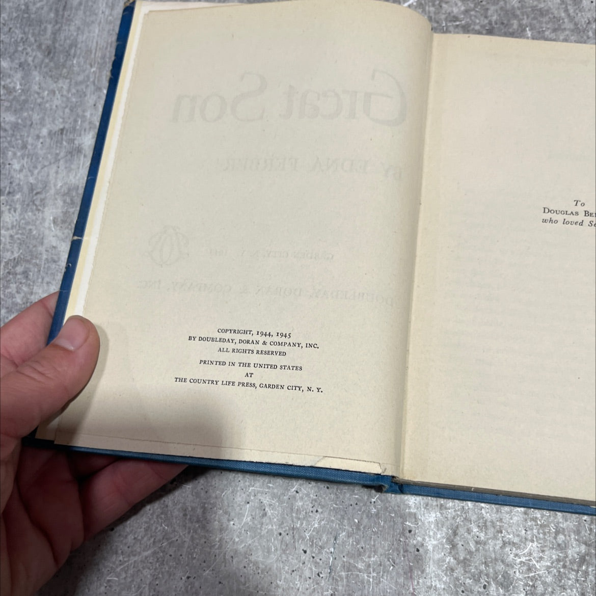 great son book, by edna ferber, 1945 Hardcover image 3