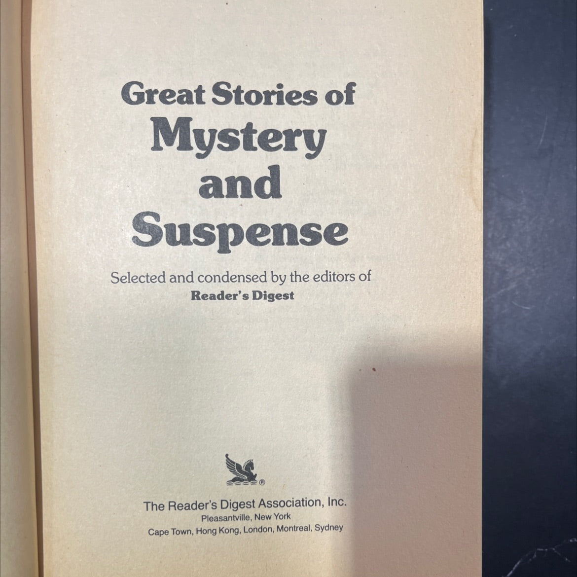 great stories of mystery and suspense book, by various, 1986 Hardcover image 2